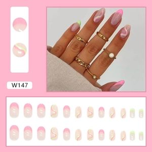 Short pink french press on nails